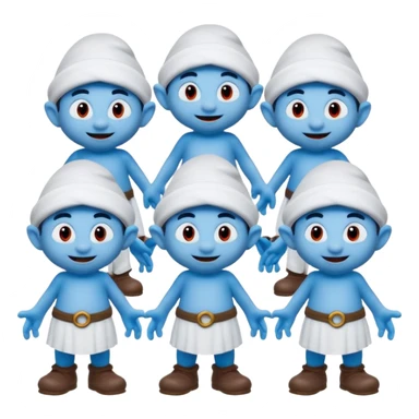 10 pitufos y asrael sticker