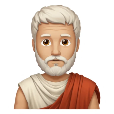 white ancient greek man with beard sticker