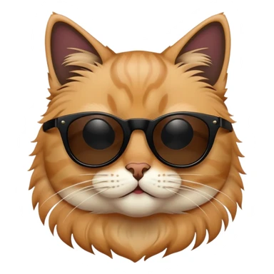 a cat wearing black sunglasses sticker