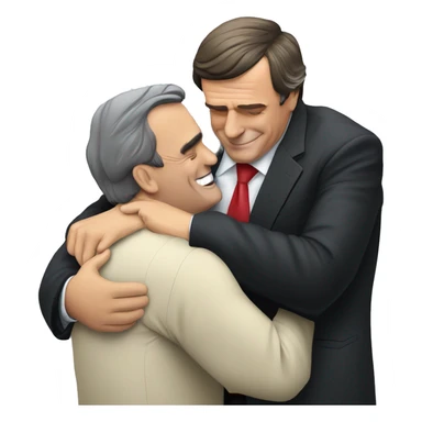 bolsonaro hugging Lula sticker