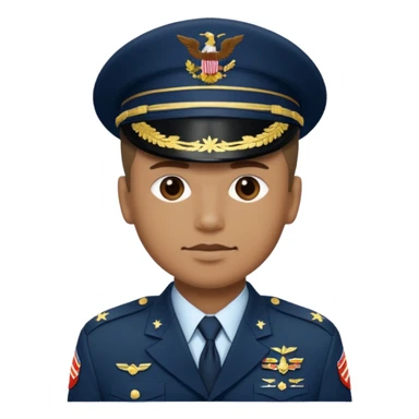 a man in US military uniform sticker