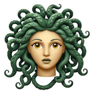 Sculpture of Medusa the Greek goddess  sticker