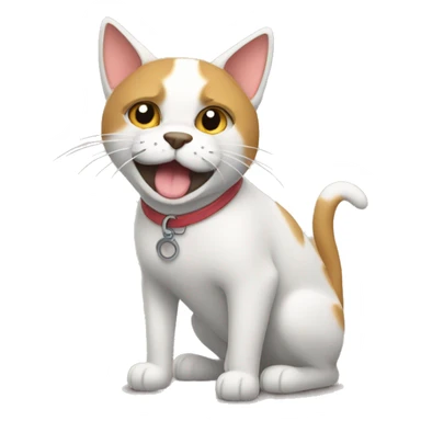 Gato abrazando a un perro sticker