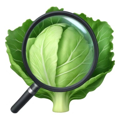 cabbage hold magnifying glass sticker