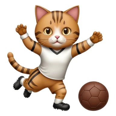 Cat playing football  sticker