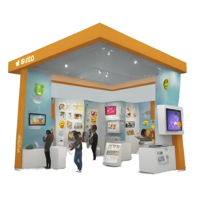 Stand in an expo show sticker