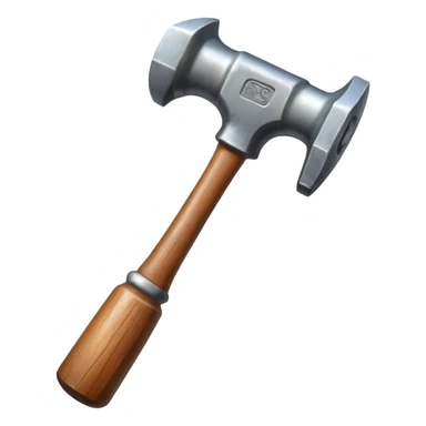 Hammer with wooden handle
 sticker