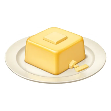 Butter piece on the white plate  sticker