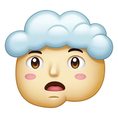 (Una boca cerrada con una burbuja de pensamiento encima) sticker