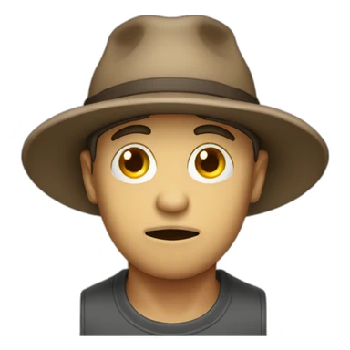 sad penis hat sticker