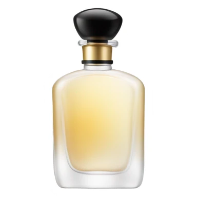 smiling perfume with black cap sticker