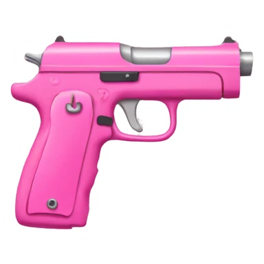 pink pistol with  pink bow sticker