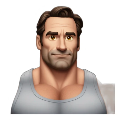 Jon-Hamm-gigant-bodybuilder sticker