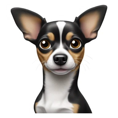 All Black and white chihuahua wiener dog sticker