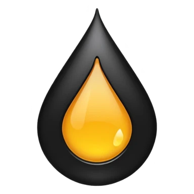 A drop of dark oil sticker