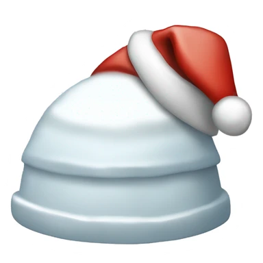 igloo xmas santa hat sticker