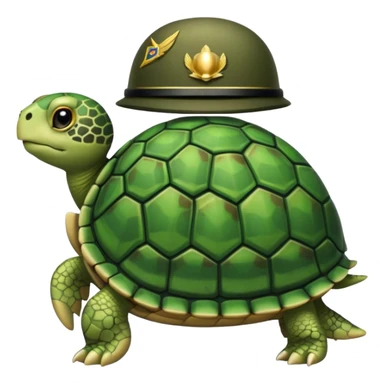 A turtle in the army sticker