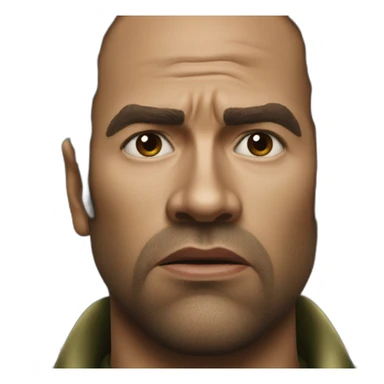 frowning kirk from tropic thunder sticker