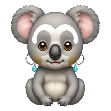 Koala with earrings sticker