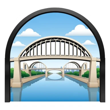 6th street la bridge. it is white. has 2/3 arches sticker