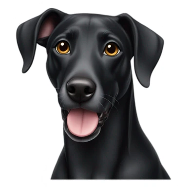 Son of a black greyhound and a black labrador sticker
