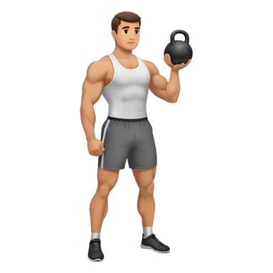 man Kettlebell Exercises sticker