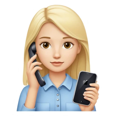 reels blondie girl with phone sticker