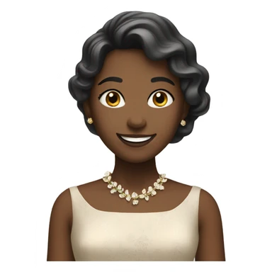 smiling girl in elegant dress sticker