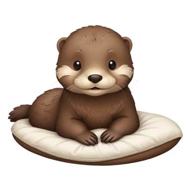 cute otter in bed sticker