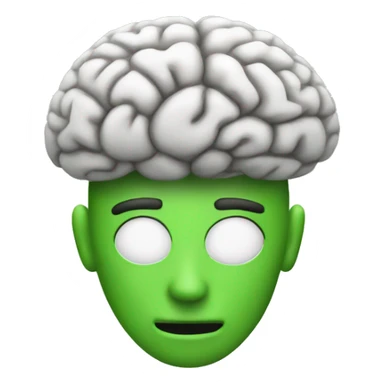 brain fog green sticker