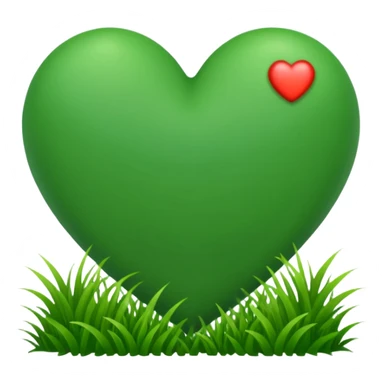 Medium Green (not dark not light) like "grass green" deep green Heart Emoji sticker