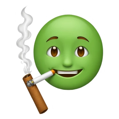 Emoji smoking a blunt sticker