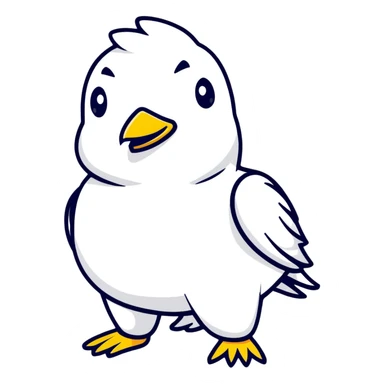 white pigeon in Flash superhero suit sticker