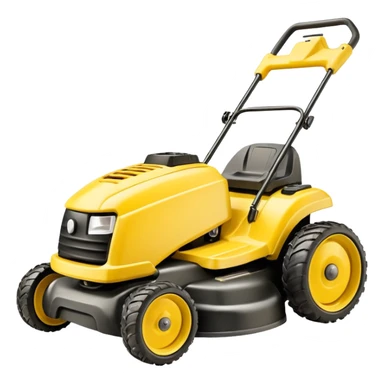 fun lawn mower emojy 2d sticker