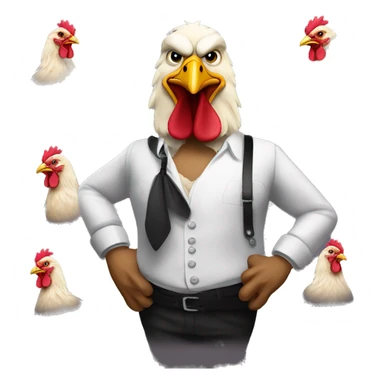 Chicken Gangster, Charismatic, Legendary, Amazing legend, Boss man, Mafia. sticker