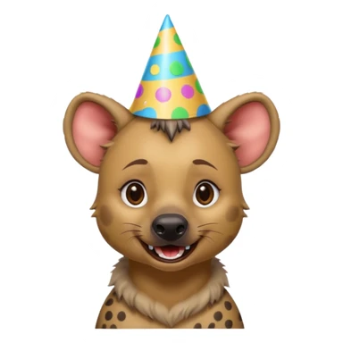 Birthday girl hyena sticker