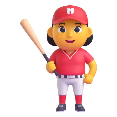 Tung Tung Tung Sagur emoji, a baseball bat with legs and arms and a face with a slight smile, holding a baseball bat sticker
