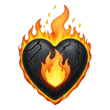 A black fire love hurt sticker