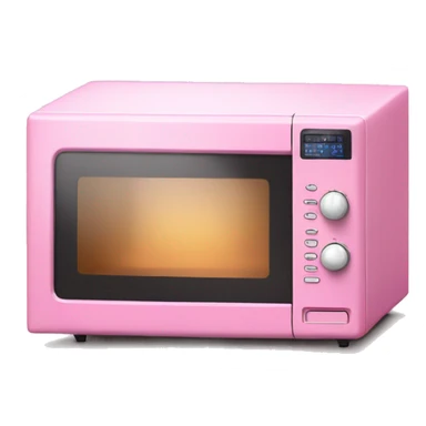 Realistic pink microwave oven  sticker