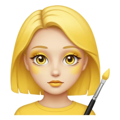 Clean girl avez visage jaune sticker