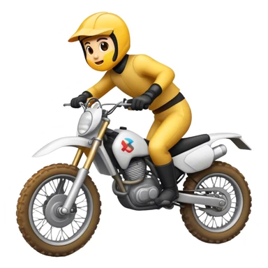 Emoji on dirtbike sticker