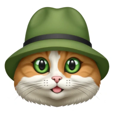 Un chat avec un chapeau sticker
