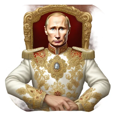 vladimir putin in Romanov dress, full total body sticker