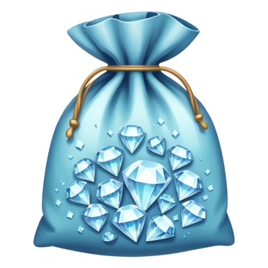 opened bag full of diamond crystals sticker