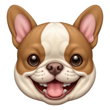 french bulldog laughing  sticker