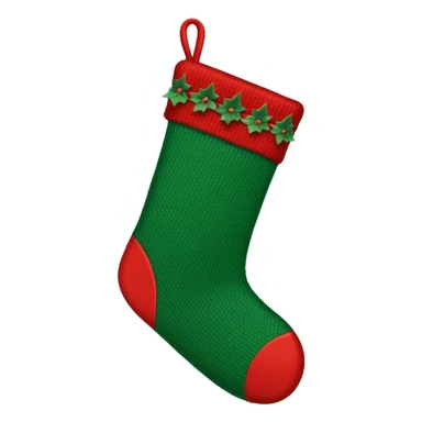 green christmas sock sticker