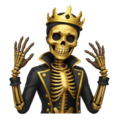 creame un emote de la skin Inferno Skeleton Balvin de fortnite sticker