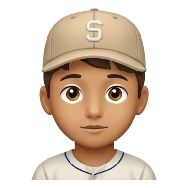 boy wear  backwards baseball cap sticker