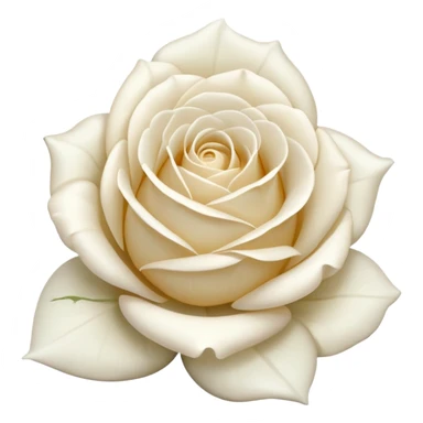 white rose, without green leaves, just flower sticker