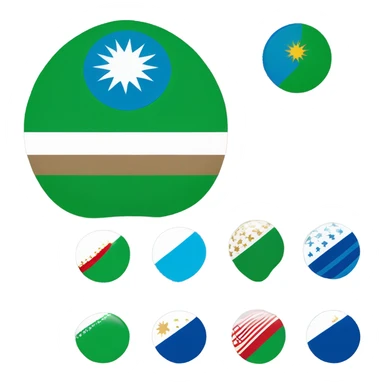 draw the flag of uzbekistan with the coat of arms sticker